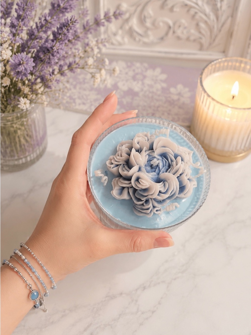 Blue Velvet Vanilla Musk Martini Candle 🍸 🩵